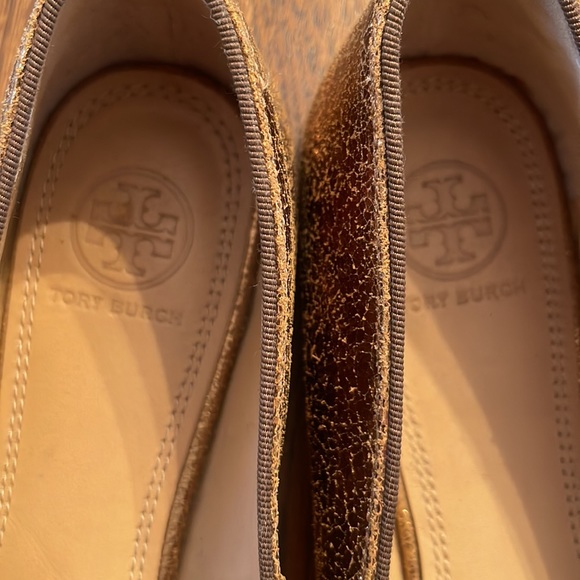 Tory Burch Vanessa Gold Bronze Flat - Picture 11 of 12